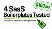 Thumbnail for article: 3× a $100 Discount and 1 Big Surprise: 4 SaaS Boilerplates Tested! - SEO and SaaS insights by Raf Vantongerloo